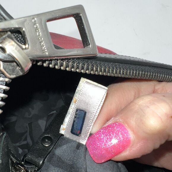 Jimmy Choo Laptop Holder/Clutch/Wristlet Black and Red Leather With Studs - Picture 13 of 16